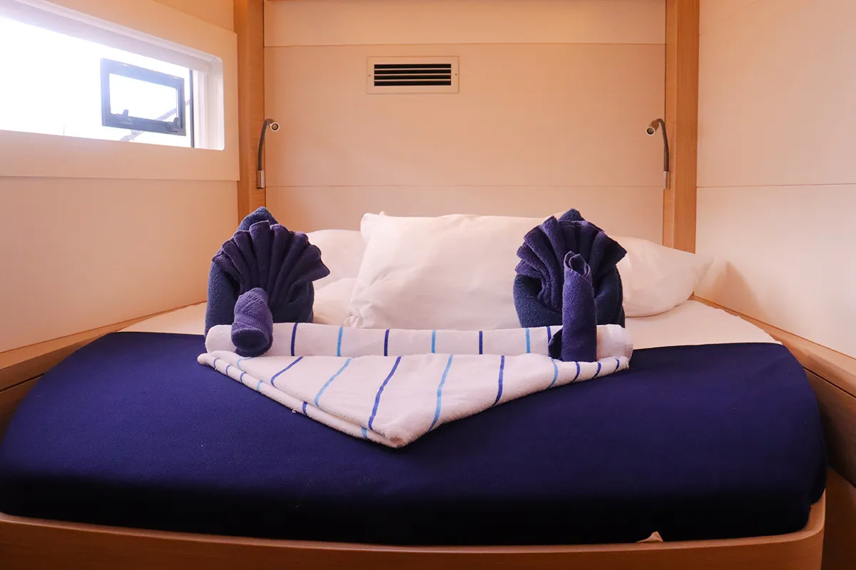 Cabin on Endless Joy, a Lagoon 46 catamaran at Road Town, British Virgin Islands