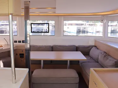 Salon of Endless Joy, a Lagoon 46 catamaran at Road Town, British Virgin Islands
