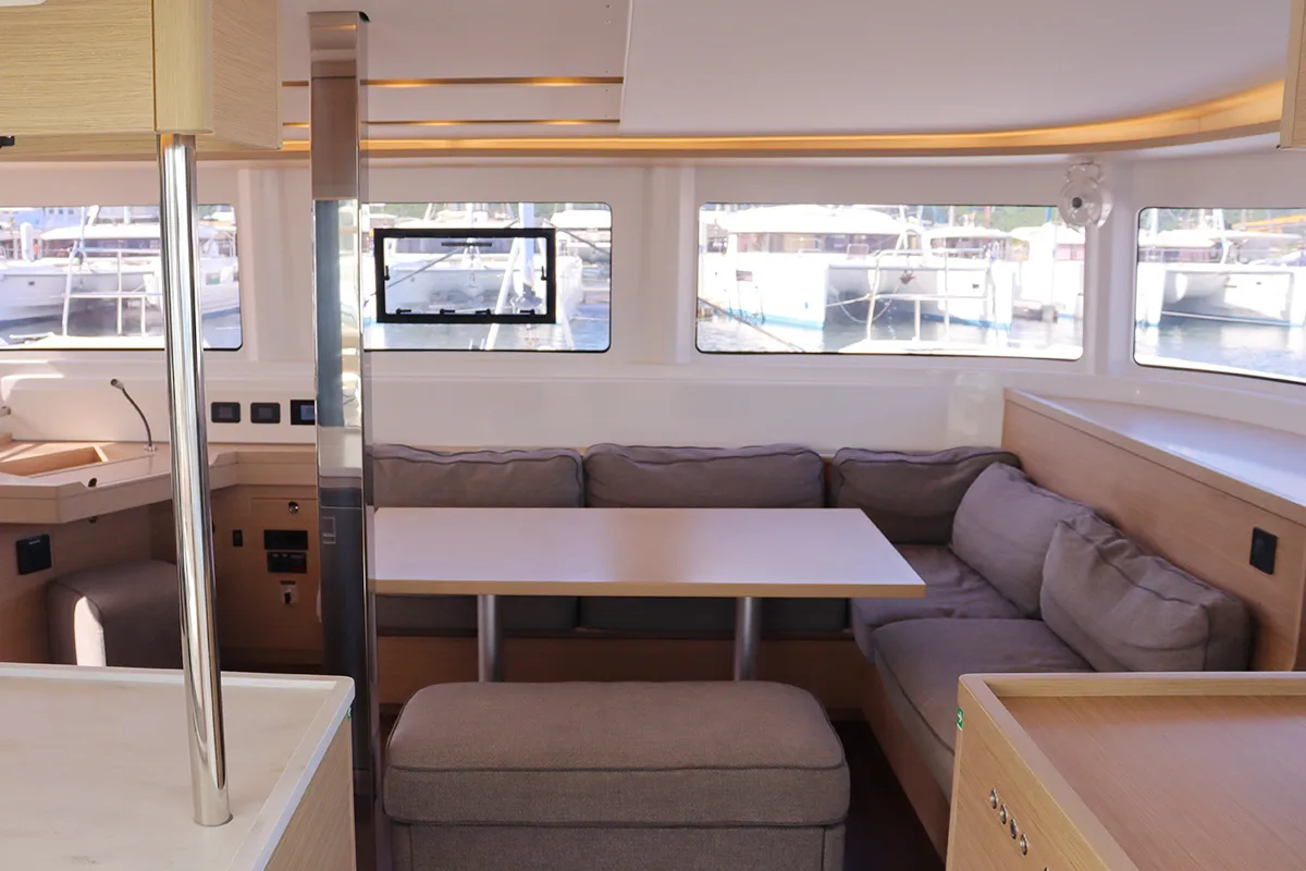 Salon of Endless Joy, a Lagoon 46 catamaran at Road Town, British Virgin Islands