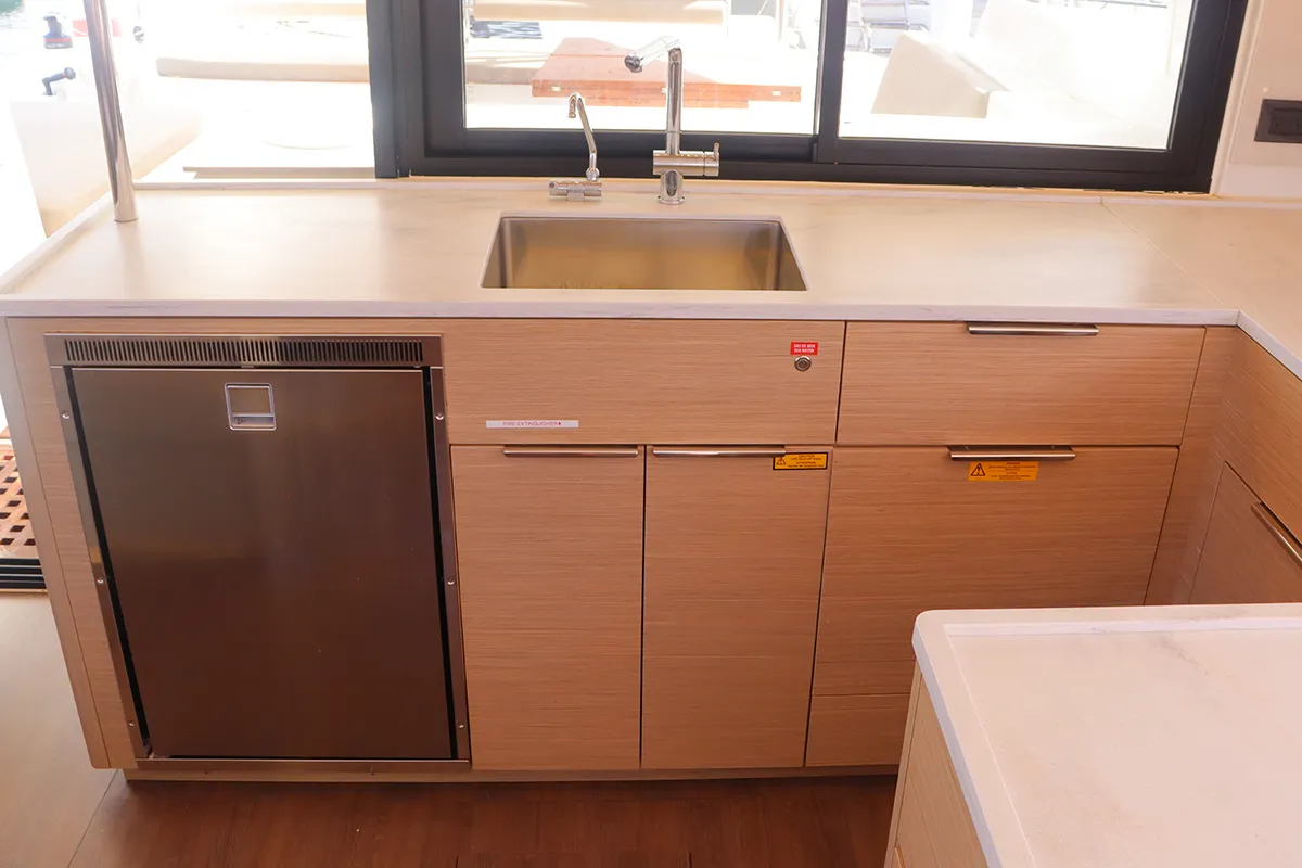 Galley of Endless Joy, a Lagoon 46 catamaran at Road Town, British Virgin Islands