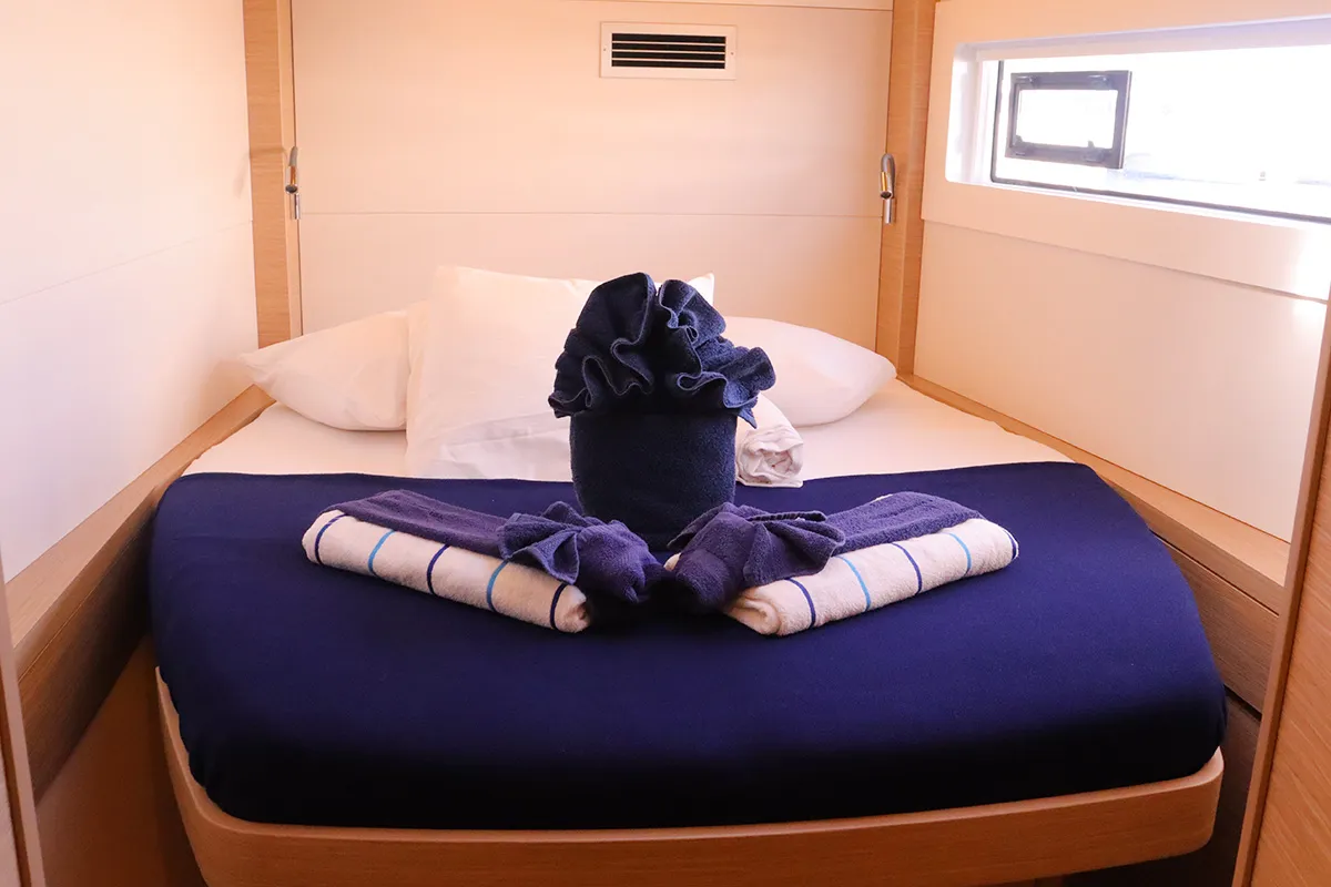 Cabin on Endless Joy, a Lagoon 46 catamaran at Road Town, British Virgin Islands