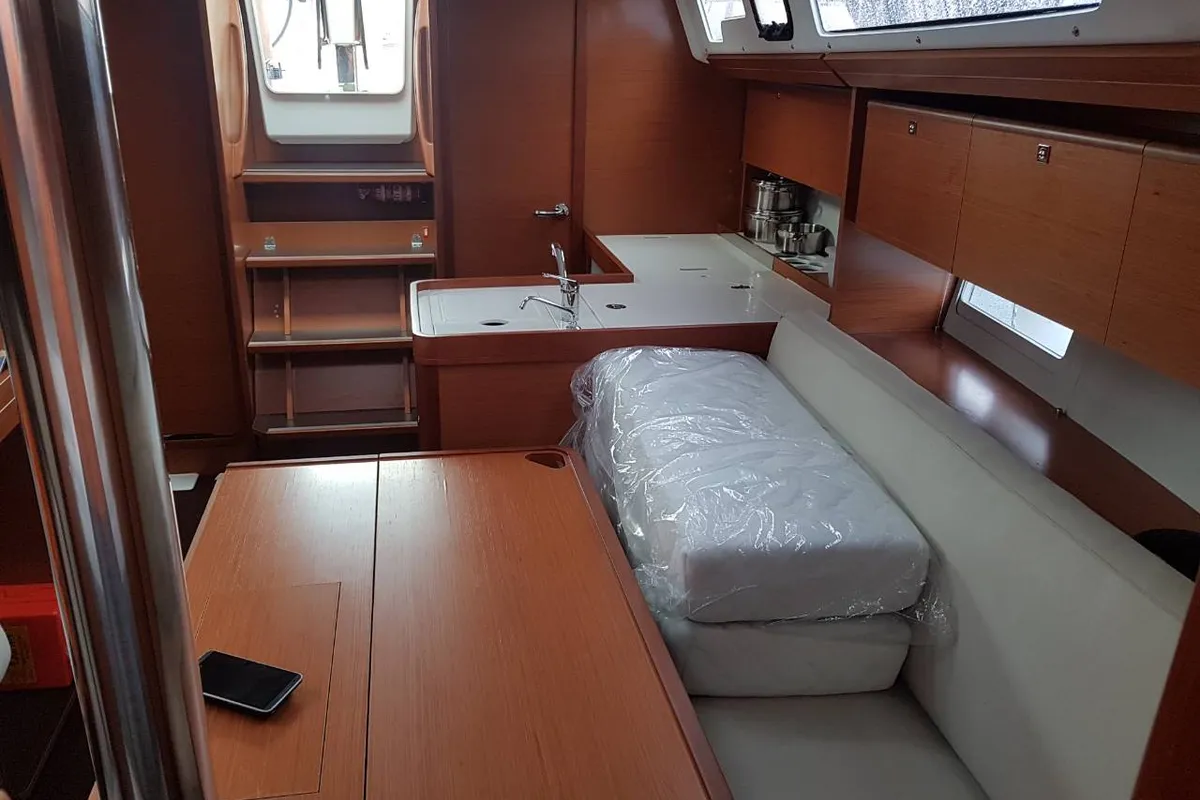 Salon of Krka, a Dufour 360 Grand Large sailboat at Dubrovnik, Croatia