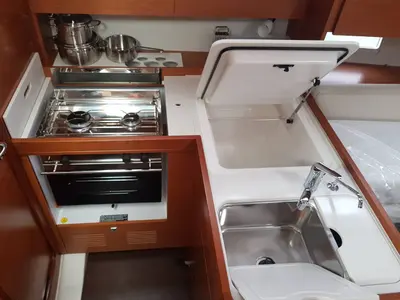 Galley of Krka, a Dufour 360 Grand Large sailboat at Dubrovnik, Croatia