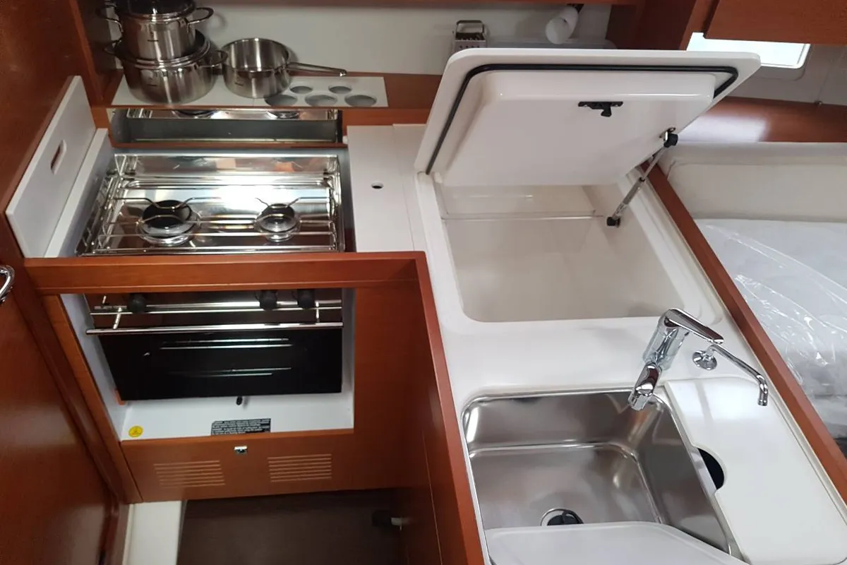 Galley of Krka, a Dufour 360 Grand Large sailboat at Dubrovnik, Croatia