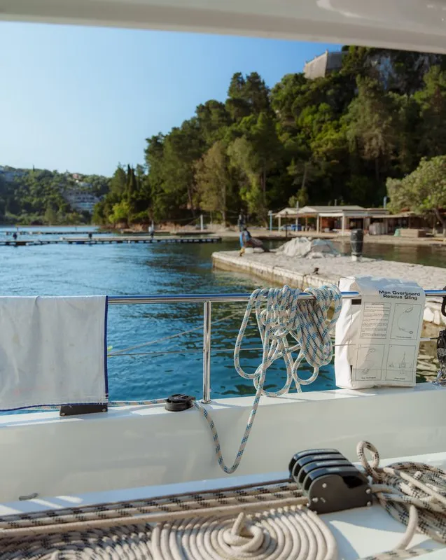 Freedom, a Hanse Yachts Moody 54 DS sailboat at Kontokali, Greece