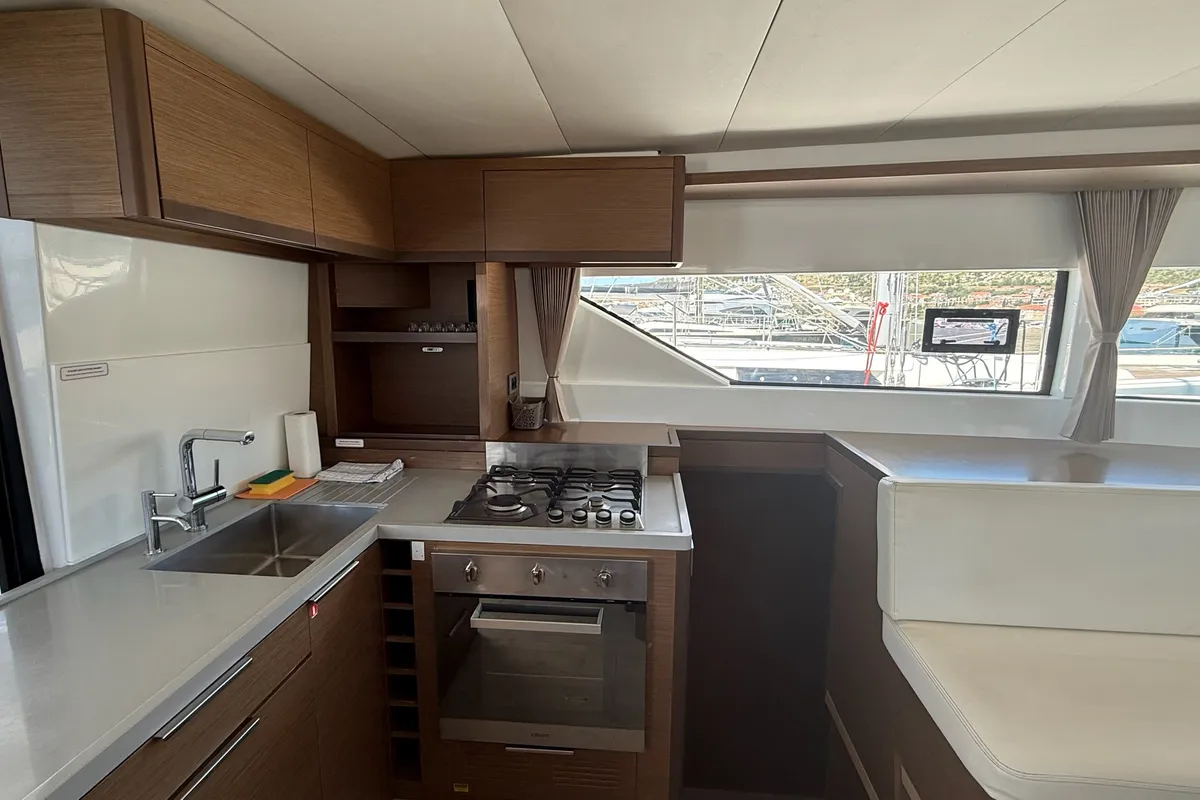 Galley of Sail La Vie, a Lagoon 50 catamaran at Seget Donji, Croatia