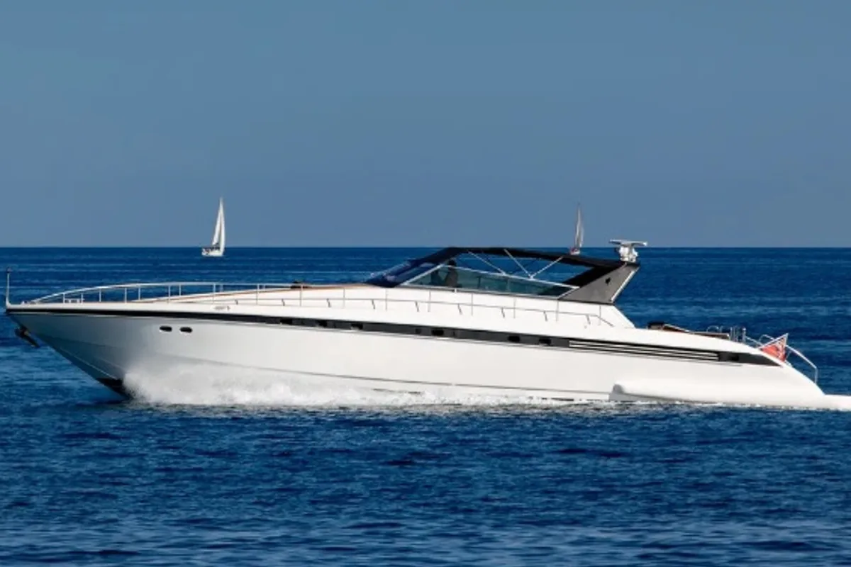 Exterior view of Maeva Star, a Arno Leopard 23 motor yacht at Syracuse, Italy