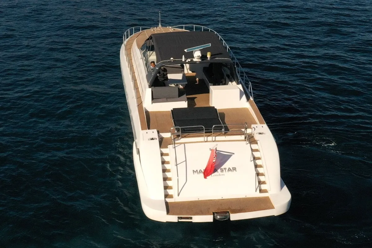 Exterior view of Maeva Star, a Arno Leopard 23 motor yacht at Syracuse, Italy