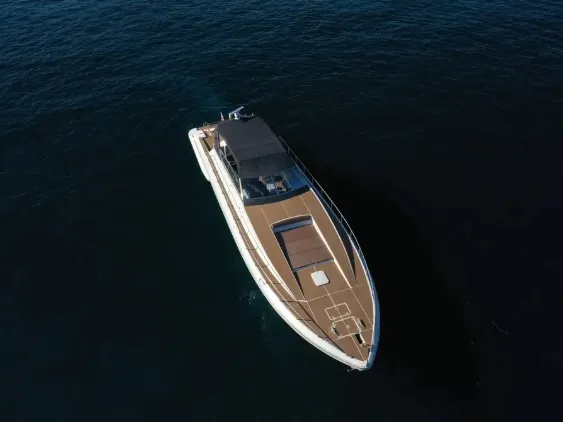Exterior view of Maeva Star, a Arno Leopard 23 motor yacht at Syracuse, Italy