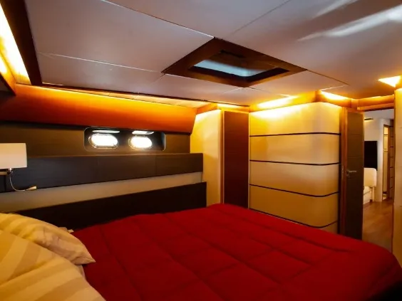 Cabin on Maeva Star, a Arno Leopard 23 motor yacht at Syracuse, Italy