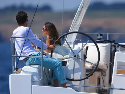 Cockpit of Blondi, a Beneteau Oceanis 35 sailboat at Marmaris, Turkey