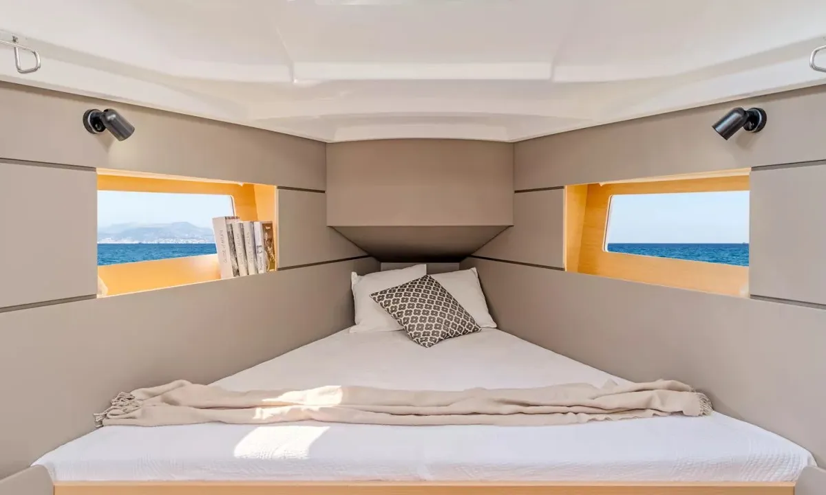 Cabin on Blondi, a Beneteau Oceanis 35 sailboat at Marmaris, Turkey
