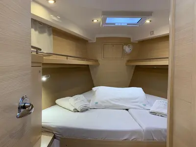 Cabin on Seu Vessel, a Delta 41 sailboat at Paraty, Brazil