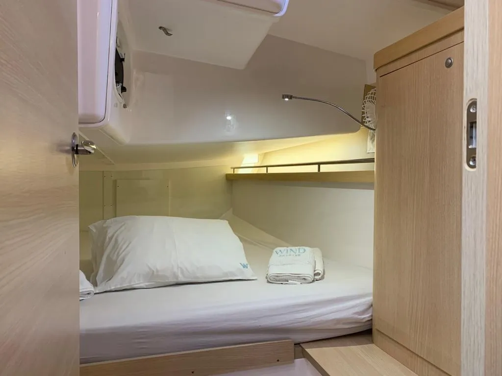 Cabin on Seu Vessel, a Delta 41 sailboat at Paraty, Brazil
