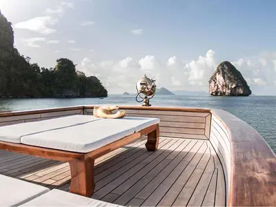 Salon of Maha Bhetra, a Motoryacht motor yacht at Mai Khao, Thailand