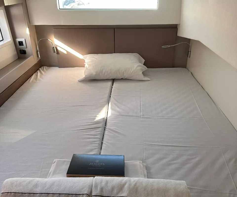 Cabin on High School, a Bali 4.2 catamaran at Svoronata, Greece