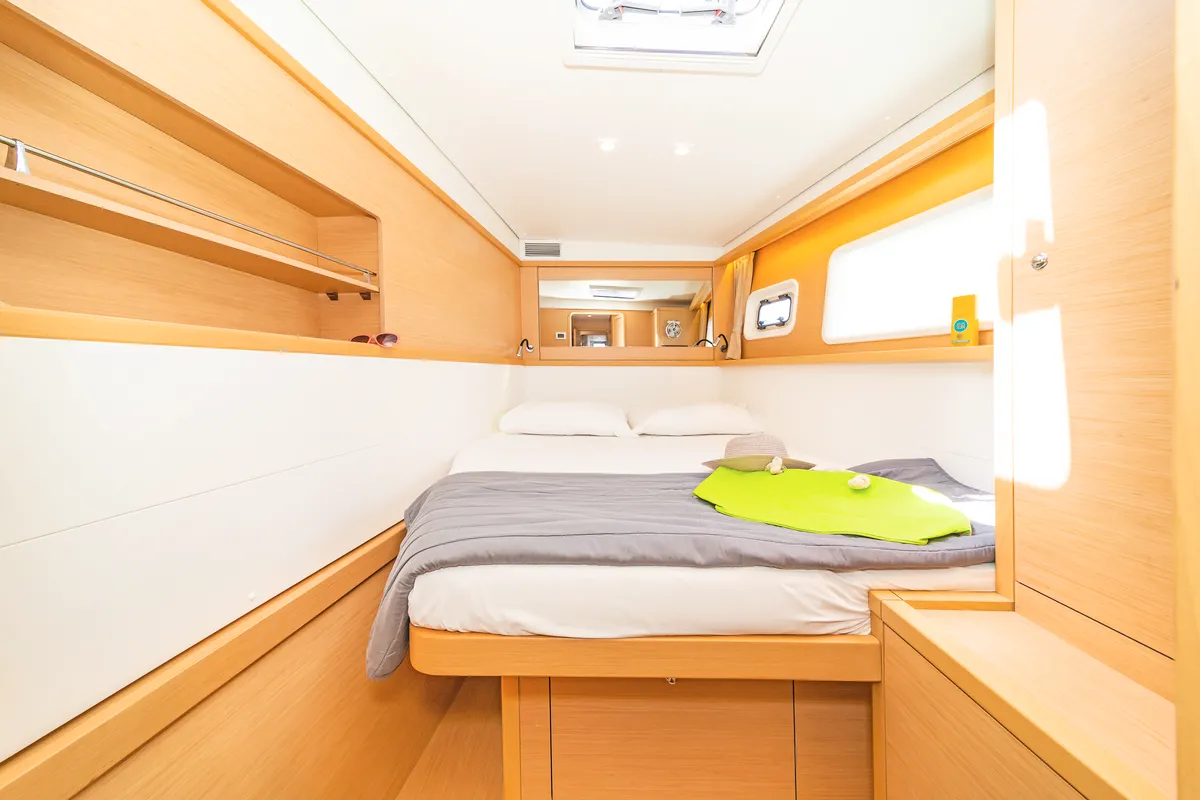 Cabin on Caretta Nana, a Lagoon 450 Fly catamaran at Municipal Unit of Lefkada, Greece