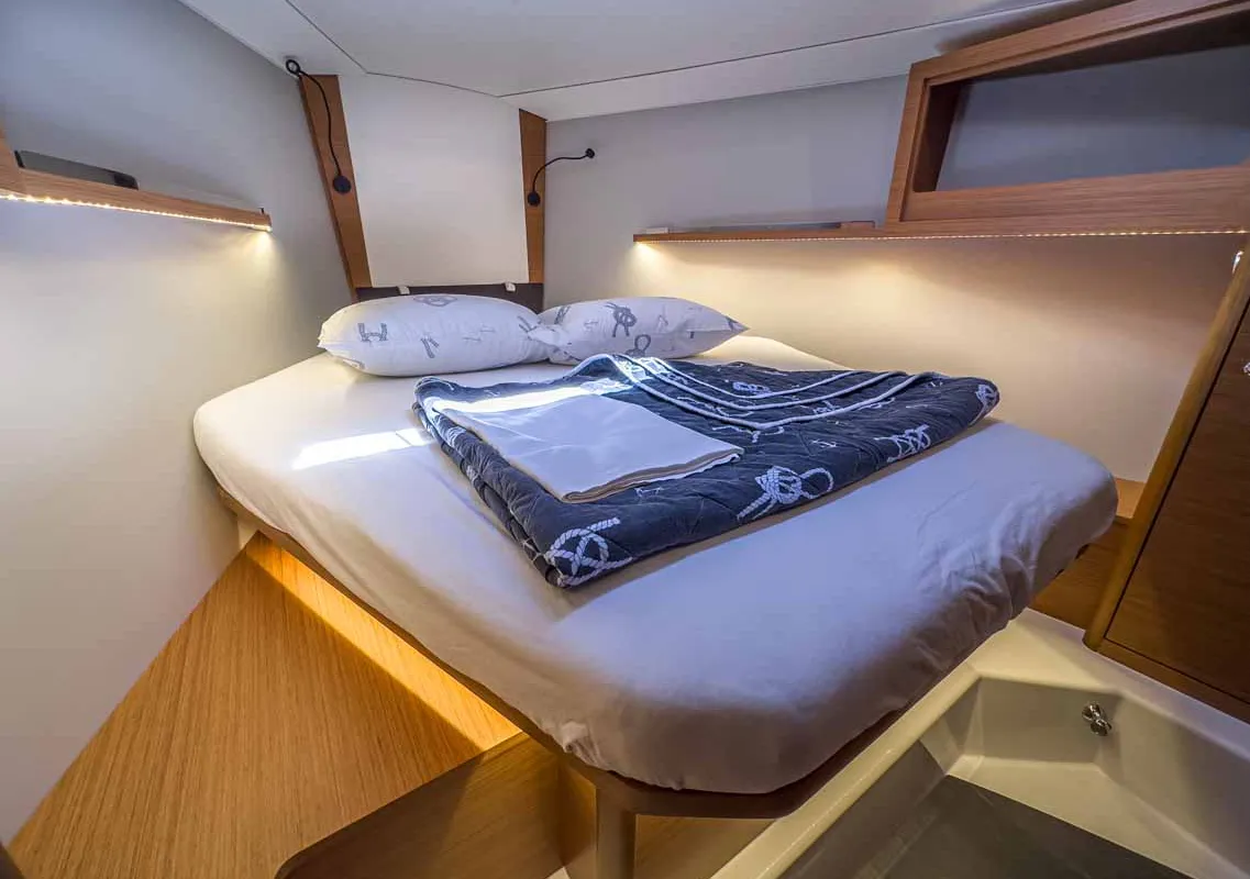 Cabin on Arktur, a Dufour 37 sailboat at Grad Pula, Croatia
