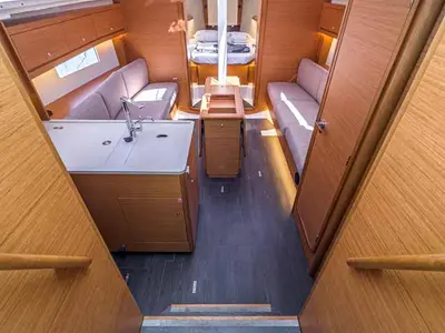 Salon of Arktur, a Dufour 37 sailboat at Grad Pula, Croatia