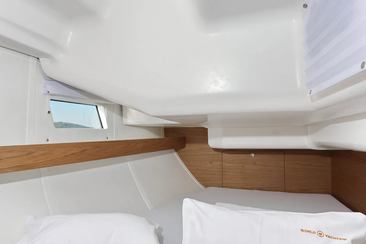 Cabin on Hulk, a Elan Impression 40 sailboat at Grad Šibenik, Croatia