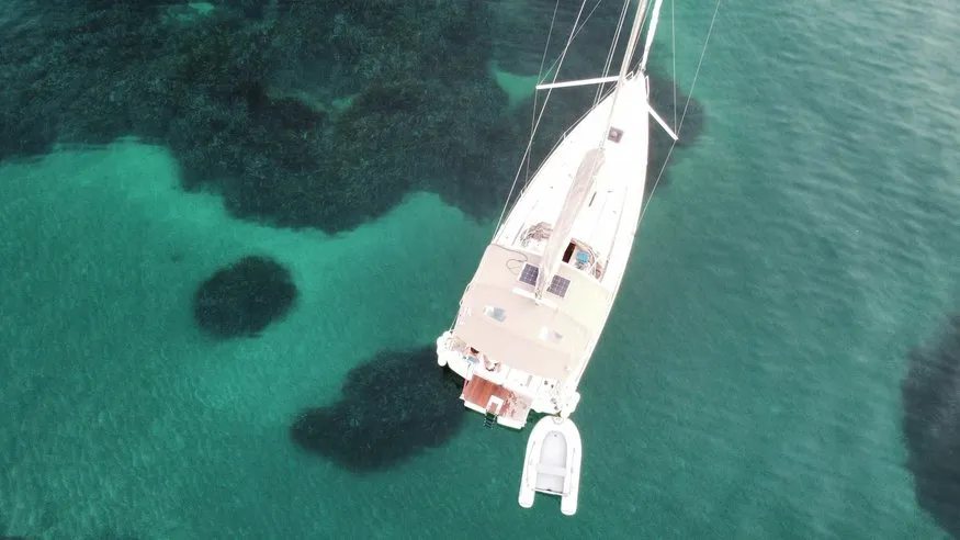 Exterior view of Madison, a Jeanneau Sun Odyssey 349 sailboat at Toulon, France