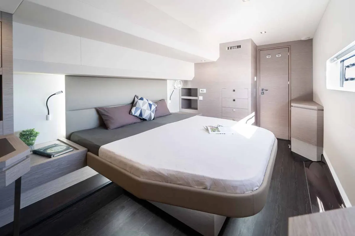 Cabin on Family 2.0, a Fountaine Pajot MY6 catamaran at Grad Šibenik, Croatia