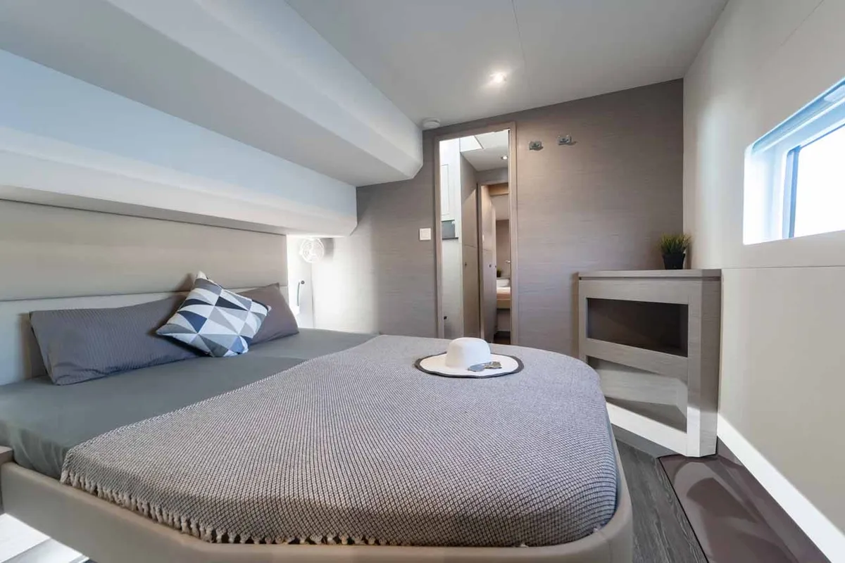 Cabin on Family 2.0, a Fountaine Pajot MY6 catamaran at Grad Šibenik, Croatia