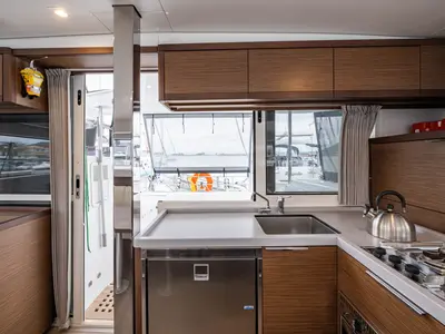 Galley of Imeroessa, a Lagoon 40 catamaran at Municipal Unit of Lefkada, Greece