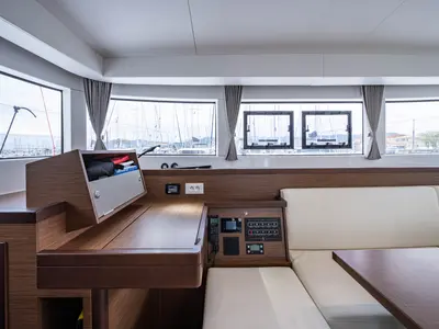 Salon of Imeroessa, a Lagoon 40 catamaran at Municipal Unit of Lefkada, Greece