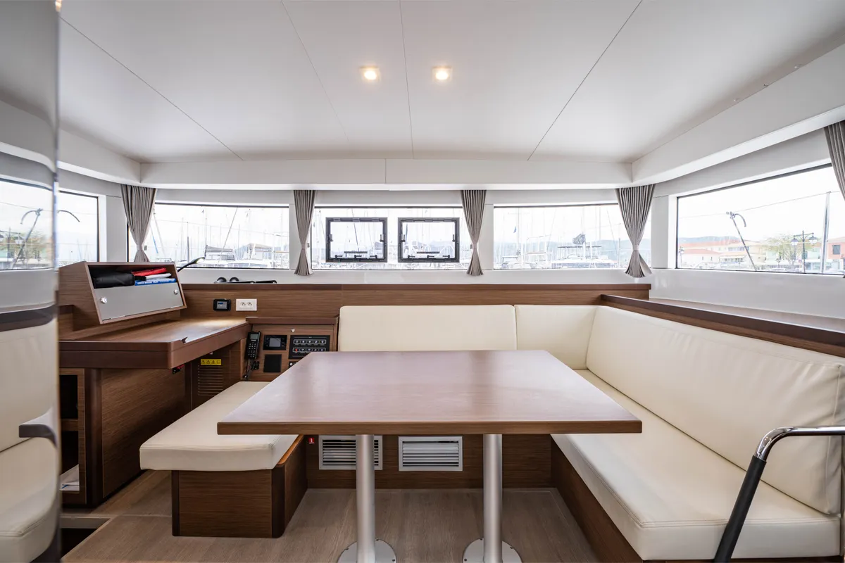 Salon of Imeroessa, a Lagoon 40 catamaran at Municipal Unit of Lefkada, Greece