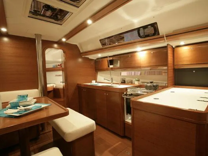 Salon of Chioggia Minuddaa, a Dufour 405 sailboat at Cagliari, Italy