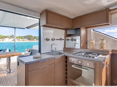 Galley of Oneida II, a Lagoon 50 catamaran at Preveza, Greece