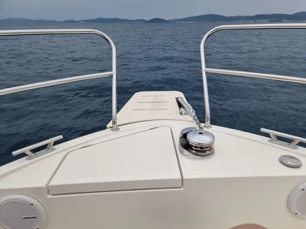 Deck of Wanderer, a Balt 918 Titanium motorboat at Zadar, Croatia
