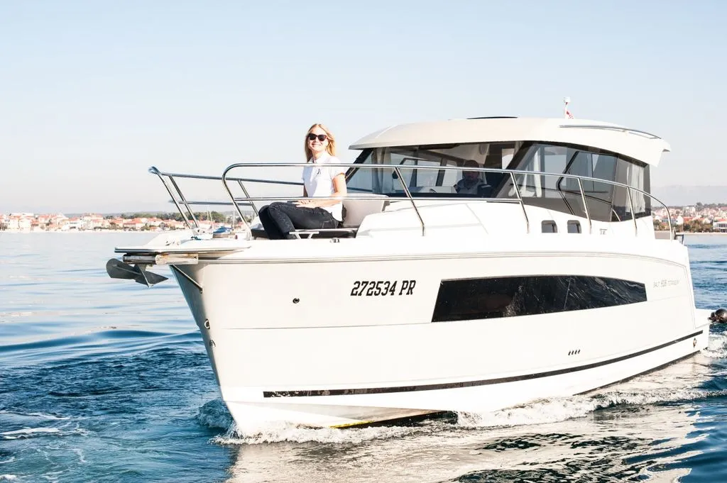 Exterior view of Wanderer, a Balt 918 Titanium motorboat at Zadar, Croatia