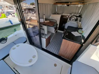 Salon of Wanderer, a Balt 918 Titanium motorboat at Zadar, Croatia