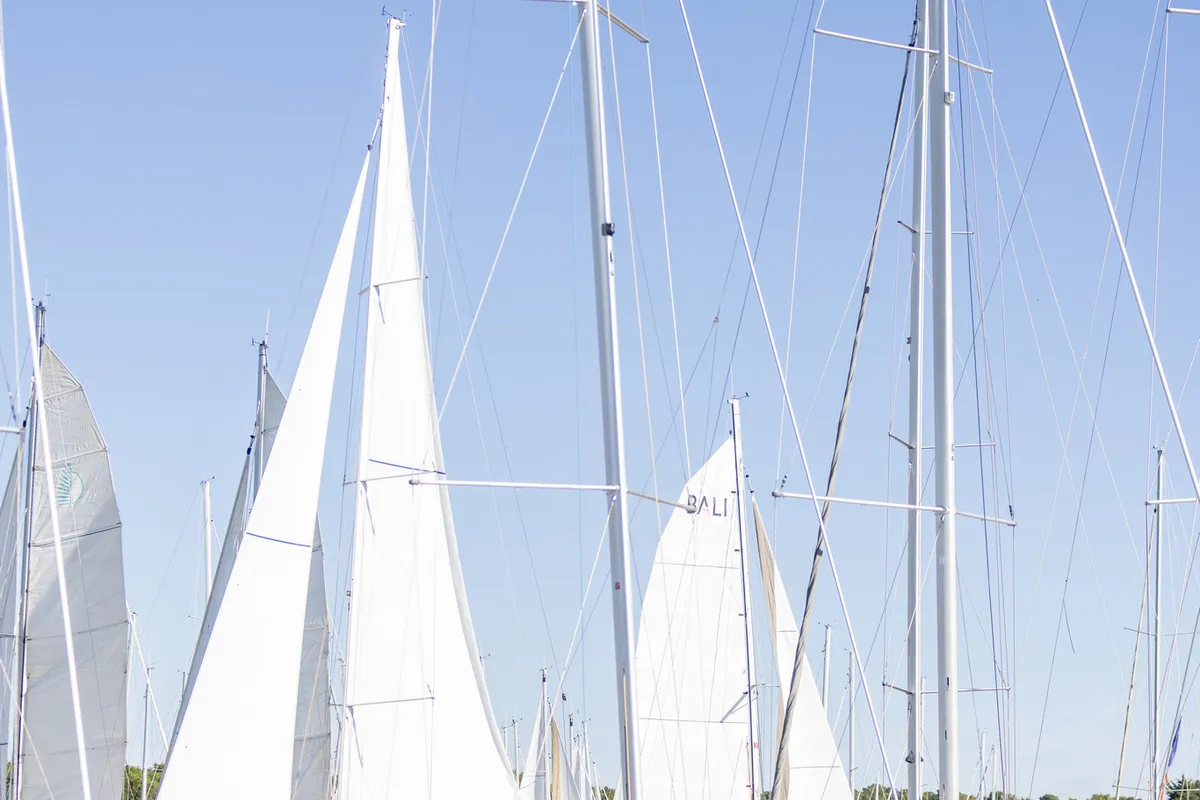 Exterior view of Nessie, a Dufour 37 sailboat at Grad Biograd na Moru, Croatia