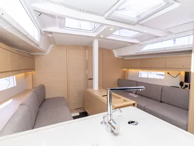 Salon of Nessie, a Dufour 37 sailboat at Grad Biograd na Moru, Croatia