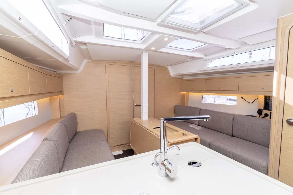 Salon of Nessie, a Dufour 37 sailboat at Grad Biograd na Moru, Croatia