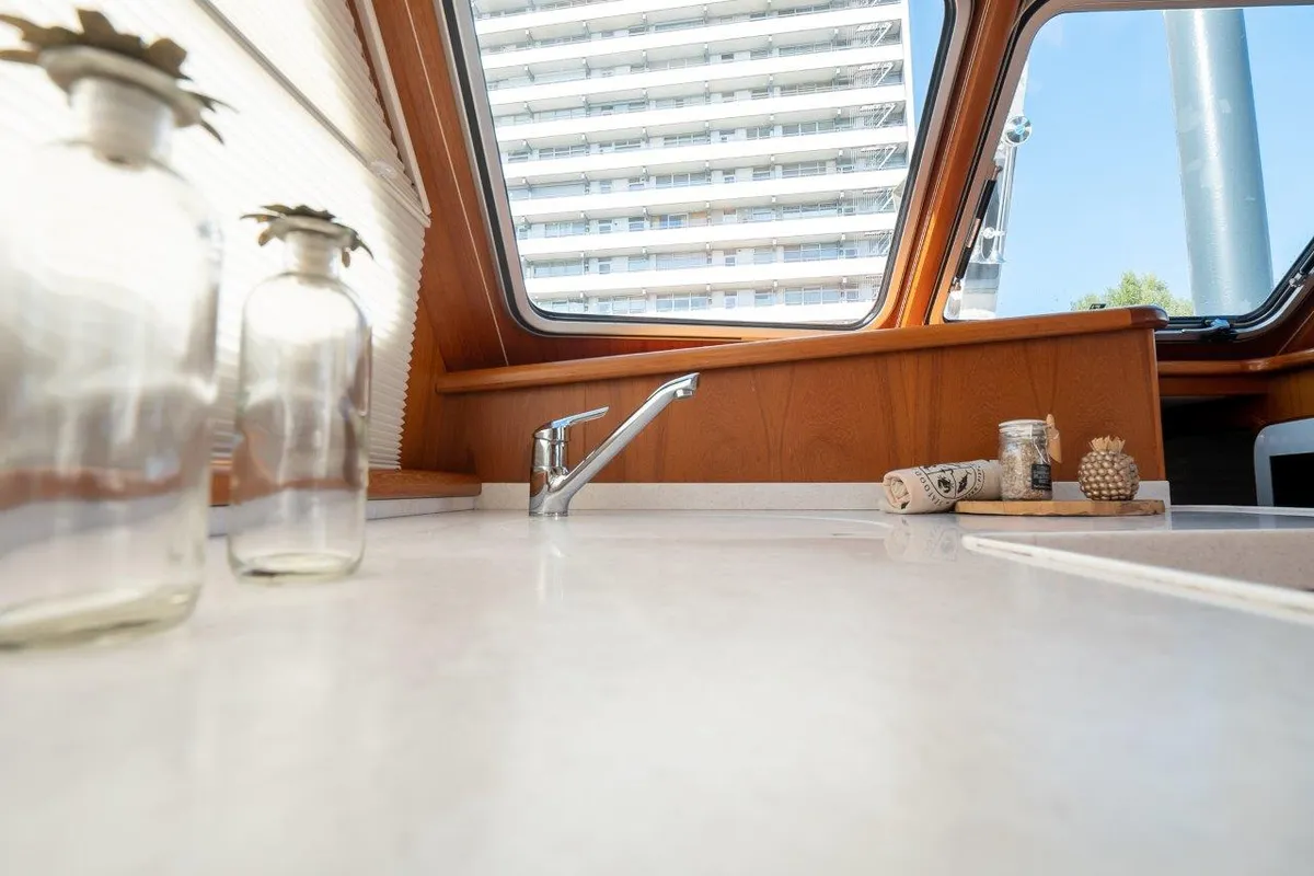 Galley of Us Schipp, a De Drait DeLuxe 42 motorboat at Akkrum, Netherlands