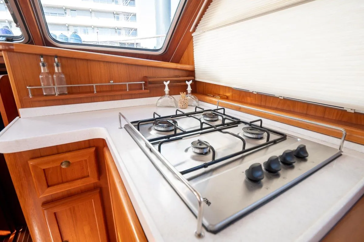 Galley of Us Schipp, a De Drait DeLuxe 42 motorboat at Akkrum, Netherlands