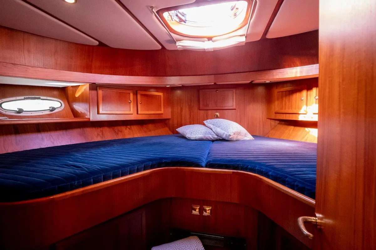 Deck of Us Schipp, a De Drait DeLuxe 42 motorboat at Akkrum, Netherlands