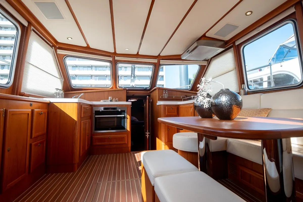 Galley of Us Schipp, a De Drait DeLuxe 42 motorboat at Akkrum, Netherlands