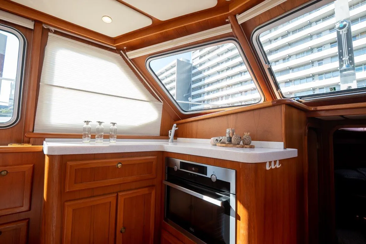 Galley of Us Schipp, a De Drait DeLuxe 42 motorboat at Akkrum, Netherlands