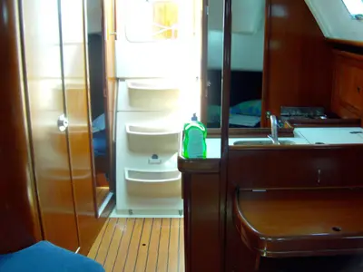 Galley of GRDELIN, a Beneteau Oceanis 331 sailboat at Grad Trogir, Croatia