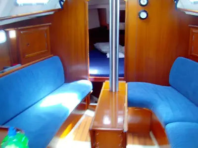 Salon of GRDELIN, a Beneteau Oceanis 331 sailboat at Grad Trogir, Croatia