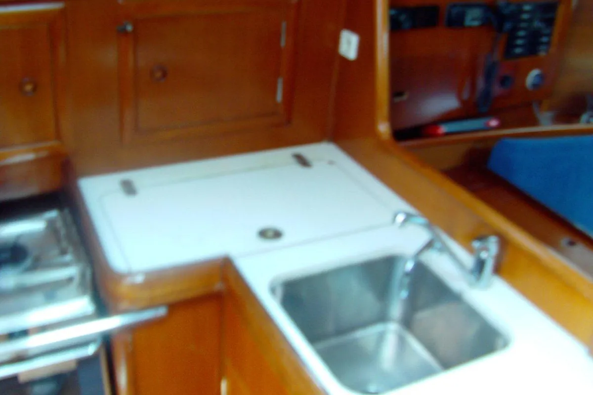 Galley of GRDELIN, a Beneteau Oceanis 331 sailboat at Grad Trogir, Croatia