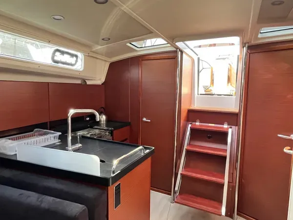Galley of Eugene, a Hanse 418 sailboat at Municipal Unit of Ellomenos, Greece