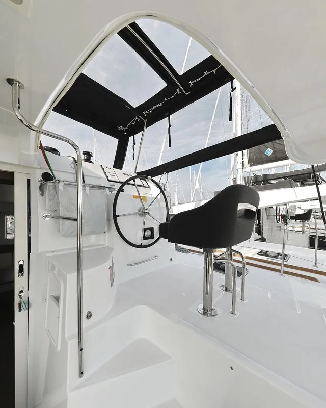 Cockpit of Tom & Jerry, a Lagoon 40 catamaran at Općina Sukošan, Croatia