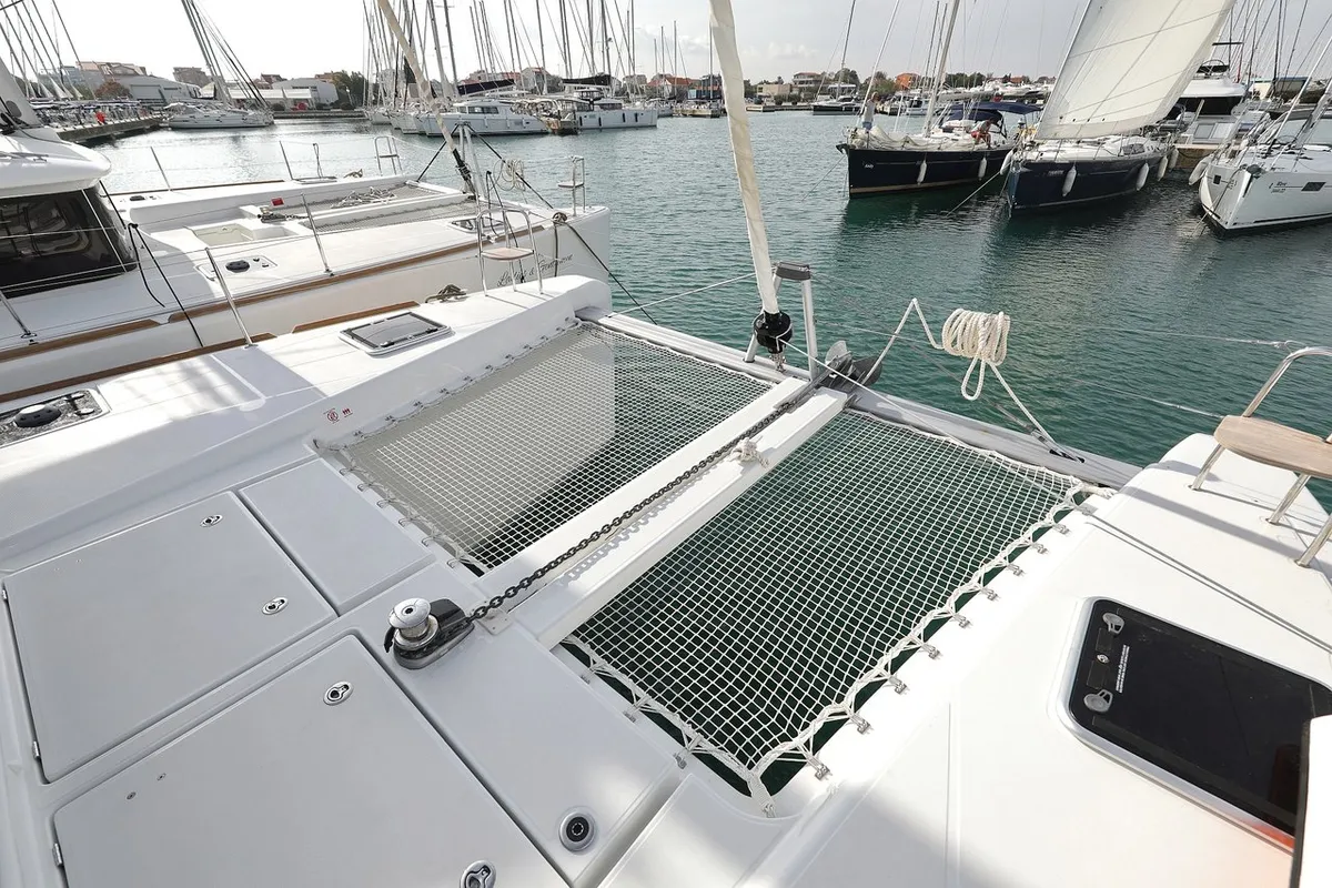 Deck of Tom & Jerry, a Lagoon 40 catamaran at Općina Sukošan, Croatia