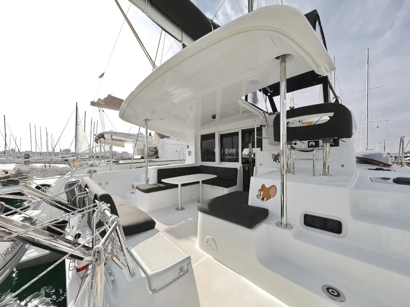Deck of Tom & Jerry, a Lagoon 40 catamaran at Općina Sukošan, Croatia